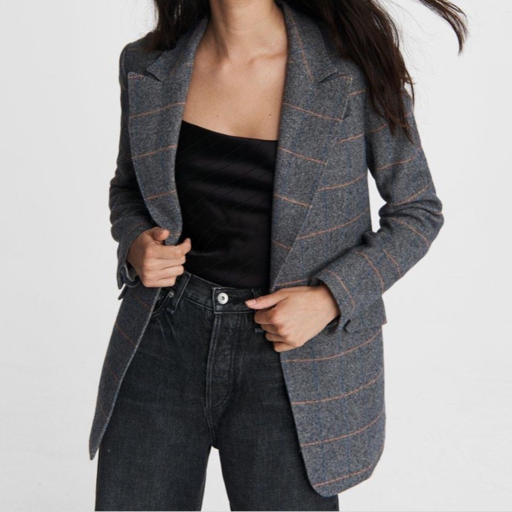 RAG & BONE Annie Blazer Check Plaid 12 *NWT*